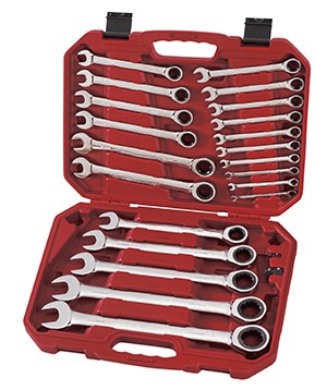 23pcs Flat ratchet wrench set