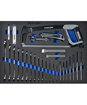 Wrench and chisel set in XPE inlay
