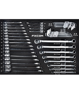 Wrench and Hex-key set in EVA inlay